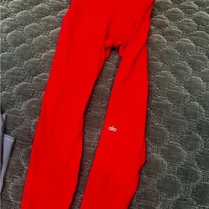 ALO Yoga Red Leggings 7/8 matching top sold separately size small